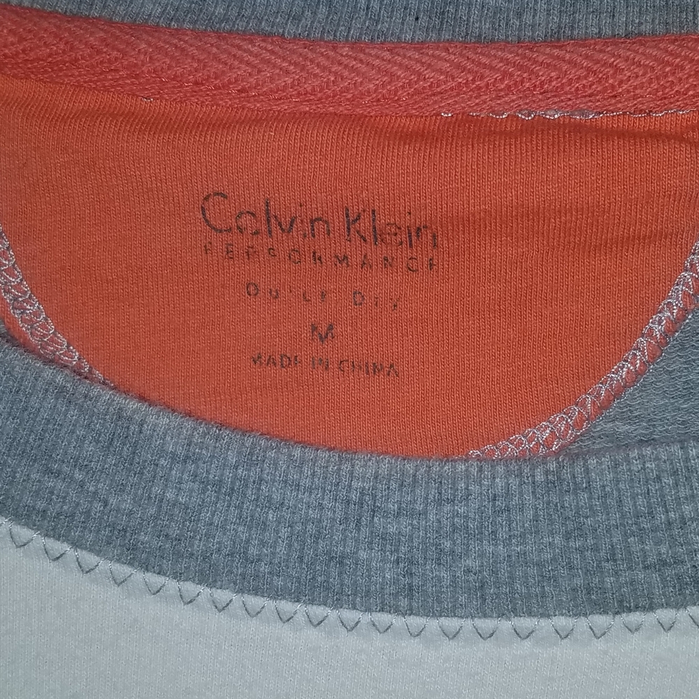 Ladies Calvin Klein Shirt Top Sz M Striped - Picture 3 of 8